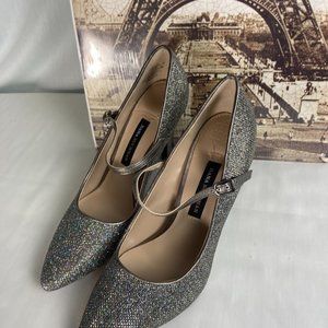 Dana Buchman Glitz  Size 7.5  Ankle Buckle Heel Sparkle